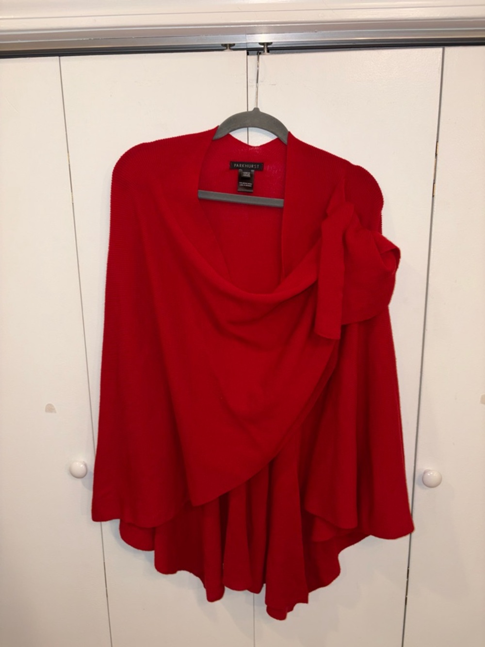 Parkhurst 100% Merino Wool Red Shawl